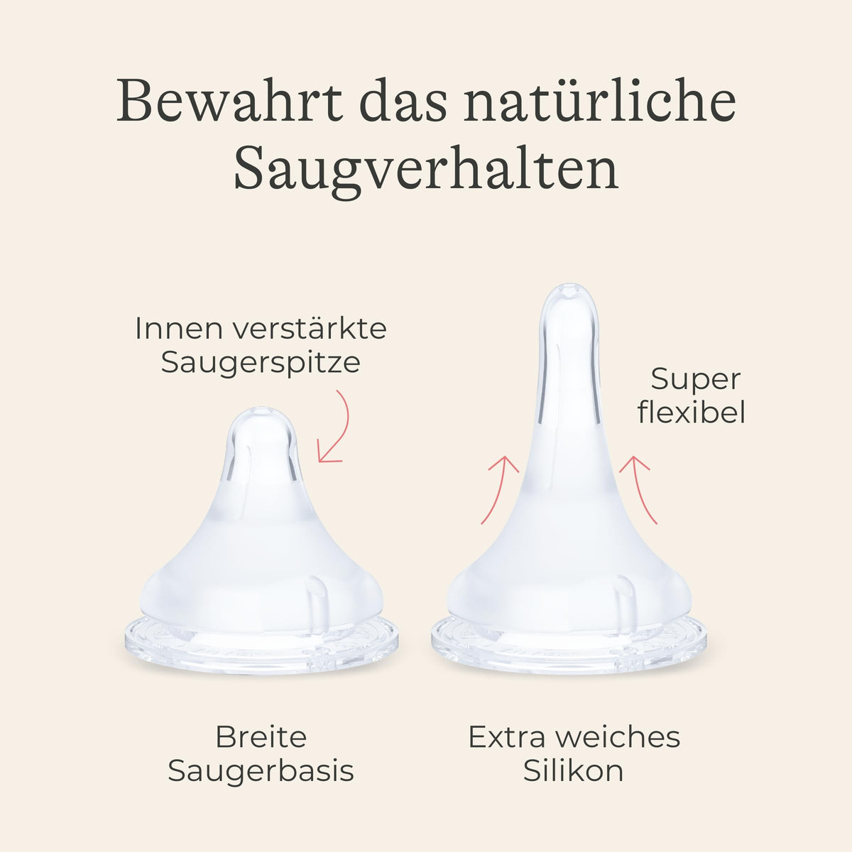 Lansinoh Babyflaschen mit NaturalWave Sauger S, 160 ml, 2 Stück