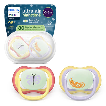 AVENT Philips Avent ultra air Nighttime lutt 0–6 k, Butterfly, 2 tk, SCF376/25