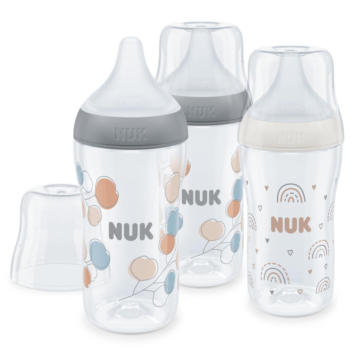 NUK Perfect Match lutipudelite komplekt, 260 ml, 3 tk, 3+ kuud, Temperature Control, Anti-Colic