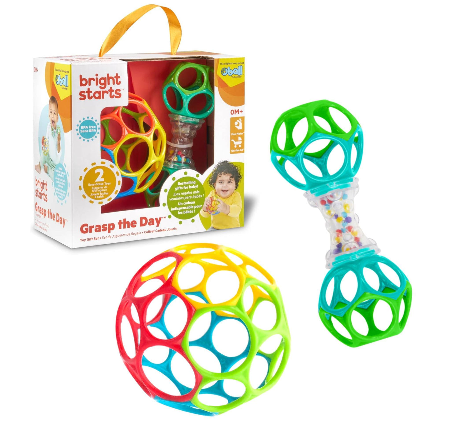 Bright Starts Easy-Grasp Oball kaheosaline mängukomplekt vastsündinule