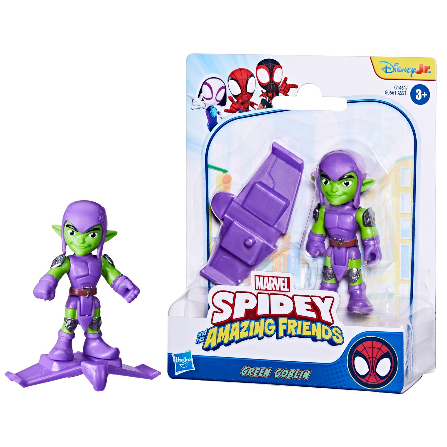 Marvel Spidey & Sõbrad – Green Goblin 7,6 cm tegevusfiguur koos liugur-aksessuaariga