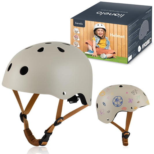 Lionelo lastekiiver Helmet Beige Sand S 50-56 cm, lõuakaitsega