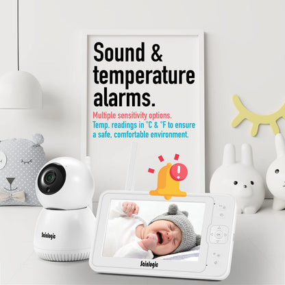 Sainlogic 1080P beebimonitor 5-tollise ekraani ja pööratava kaameraga