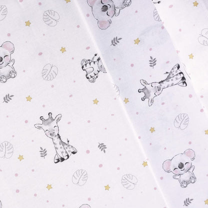 Interbaby beebivankri voodipesukomplekt “Koala”, valge-roosa, 100% puuvill