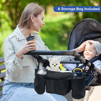 BugyKido universaalne seisulaud ja iste vankrile, koos organiseerimiskotiga, must