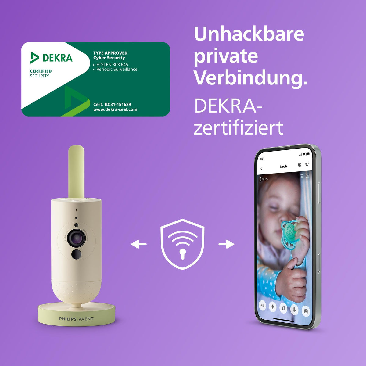 AVENT Philips Connected beebimonitor SCD643/26, rakendusega, valge