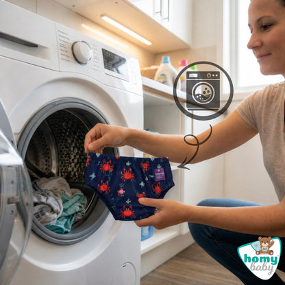 HOMYBABY korduvkasutatav ujumismähe krabimustriga, 12–24 kuud (9–12 kg)