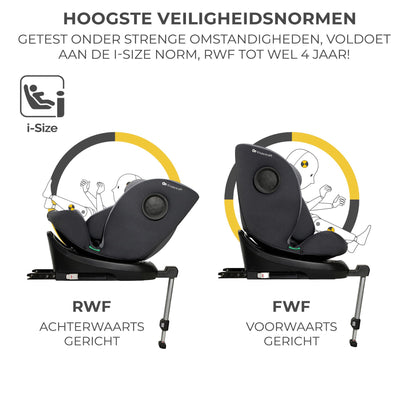 Kinderkraft I-360 i-Size pöörlev turvatool 0–12 a (40–150 cm / 0–36 kg), ISOFIX, hall