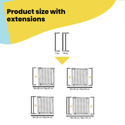 Safety 1st Flat Step turvavärav, 73–80 cm, valge