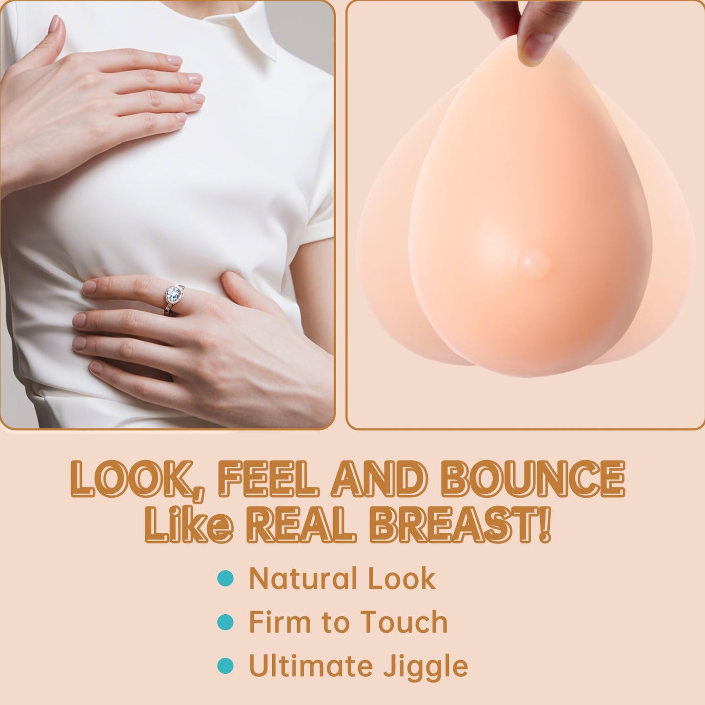 Silikoonist rindade proteesid D-suurus – meditsiiniline taastusravi abivahend