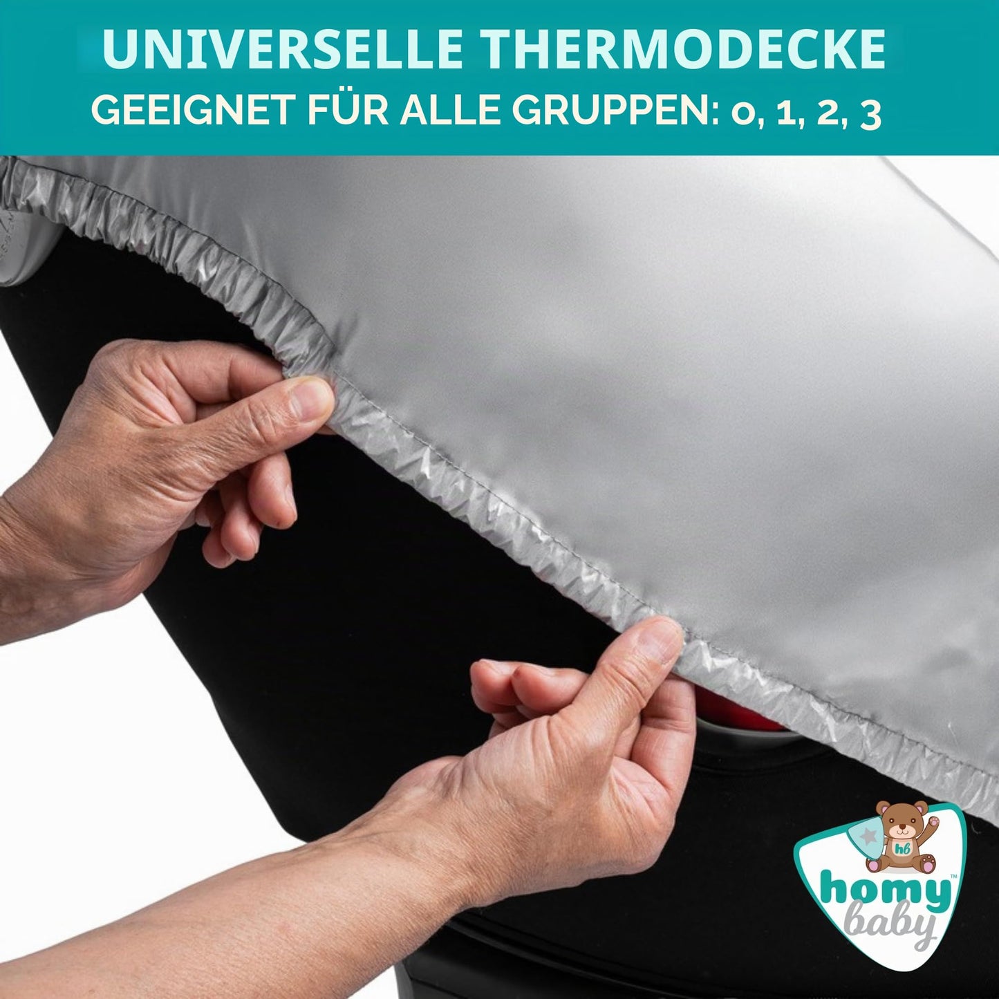 HOMYBABY turvatooli kate Silver, X2, universaalne, grupp 0-3