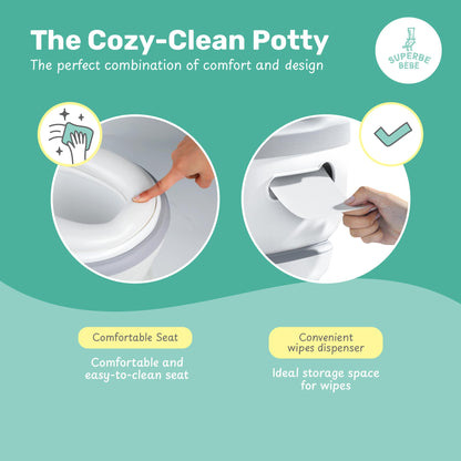 Superbé Bébé heliefektiga treeningpott muusika ja eemaldatava anumaga