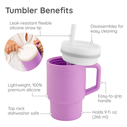INFANTINO My 1st Tumbler minitops 255 ml, sirelililla, tilaga