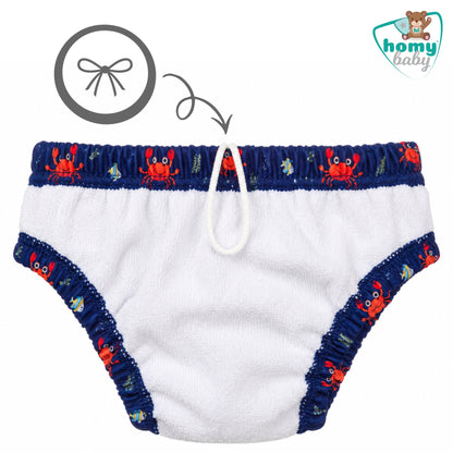 HOMYBABY korduvkasutatav ujumismähe krabimustriga, 12–24 kuud (9–12 kg)