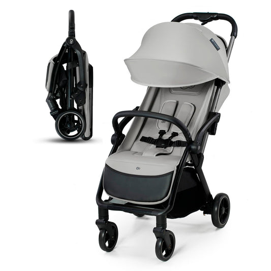 Kinderkraft APINO kerge jalutuskäru kuni 24 kg, auto-fold süsteemiga, hall