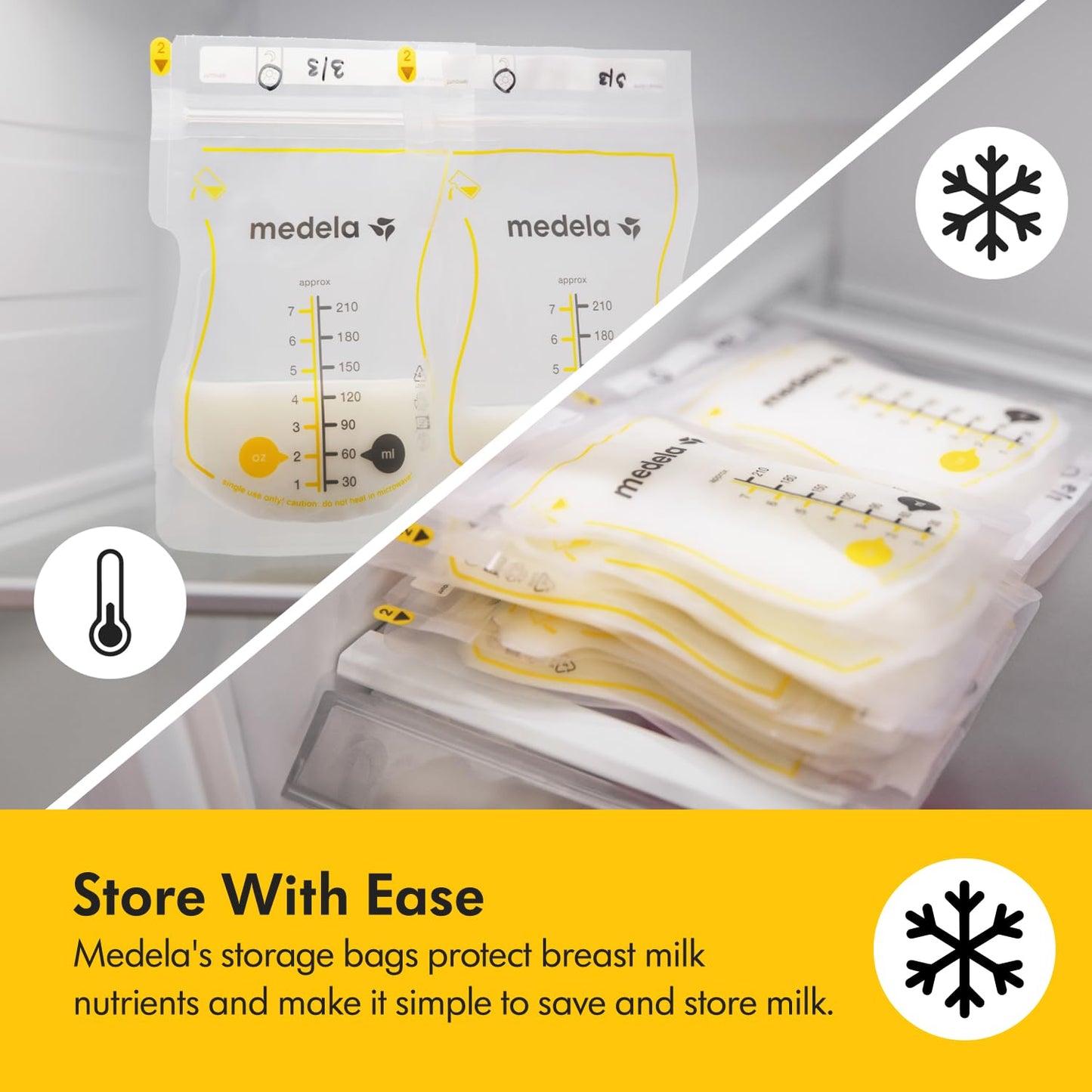 Medela Easy Pour rinnapiima säilituskotid, 210 ml, 50 tk