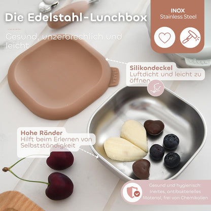 Béaba roostevabast terasest beebipudru anumate komplekt Natural Set, 3 tk, 250 ml