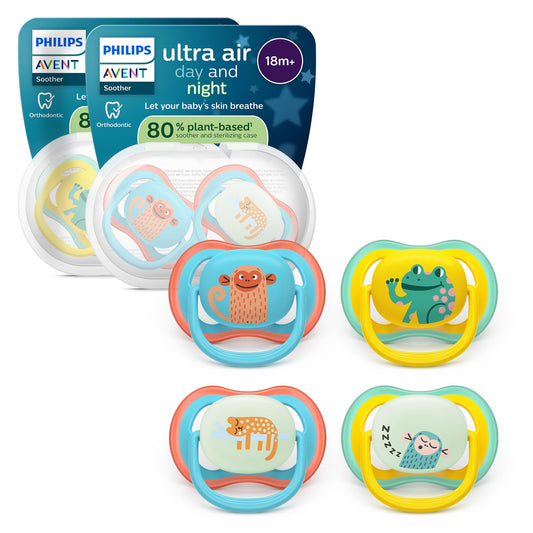 Philips Avent Ultra Air Day & Night lutt 18+ kuud, helendav, 2 tk (ahv & konn)