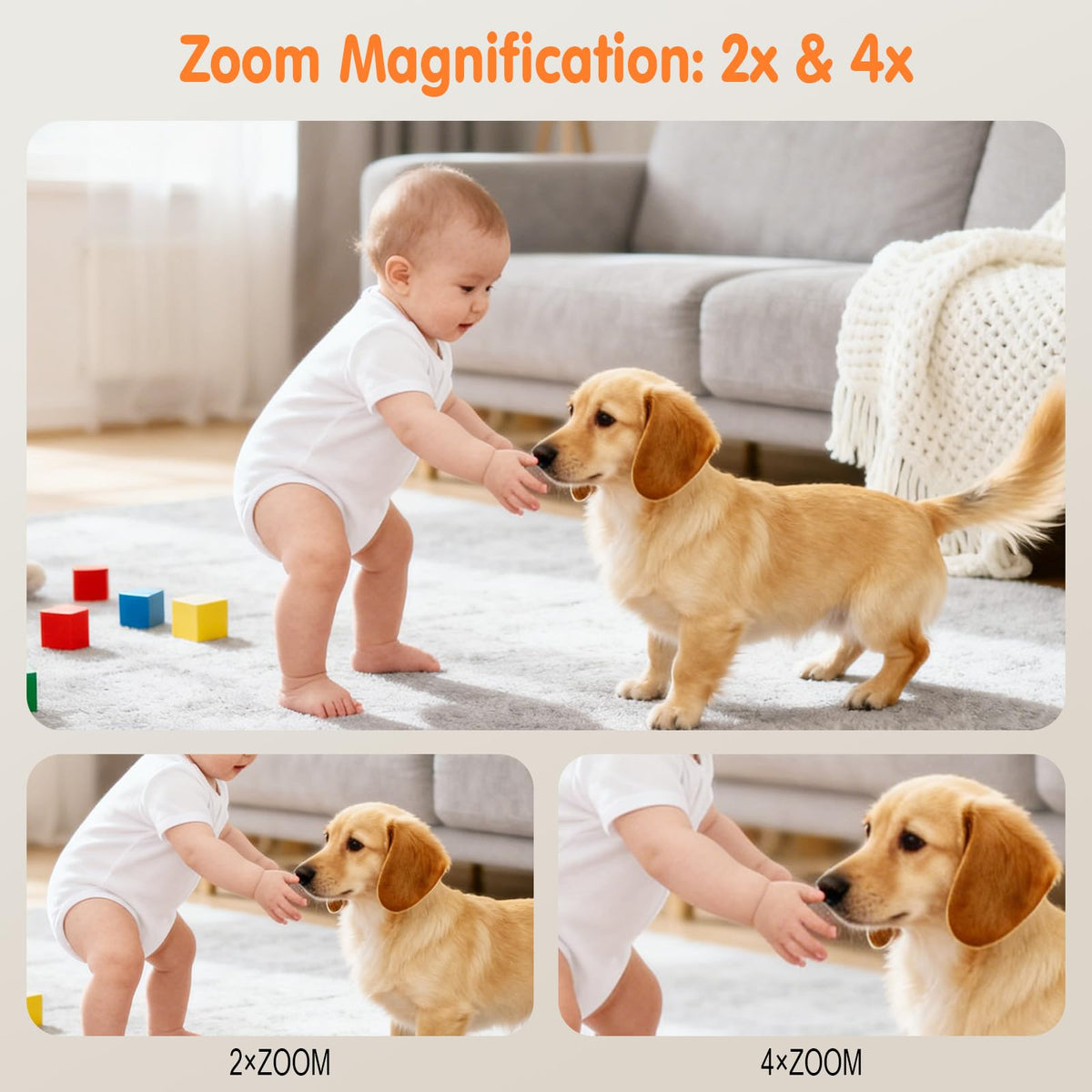 Beebimonitor kaamera ja nutirakendusega, 4,3-tolline ekraan, pööratav Full HD 1080p kaamera, öönägemine, nutu- ja liikumisandur