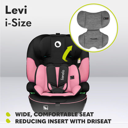 Lionelo LEVI i-Size turvatool, 9–36 kg, roosa