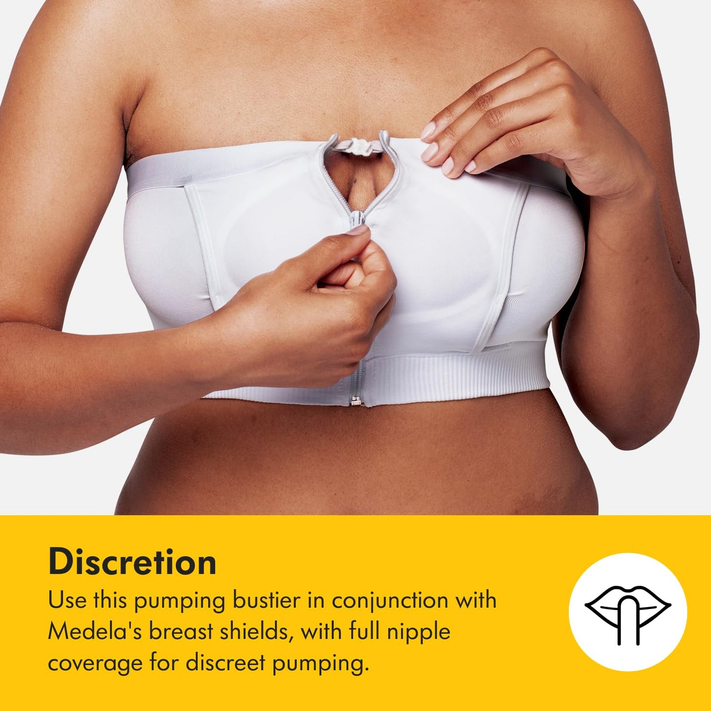 Medela Hands Free Pumping Bustier käed-vabad rinnapumba rinnahoidja, valge