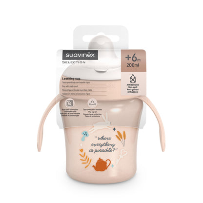 SUAVINEX joogitops Wonderland roosa, 200 ml, +6 kuud