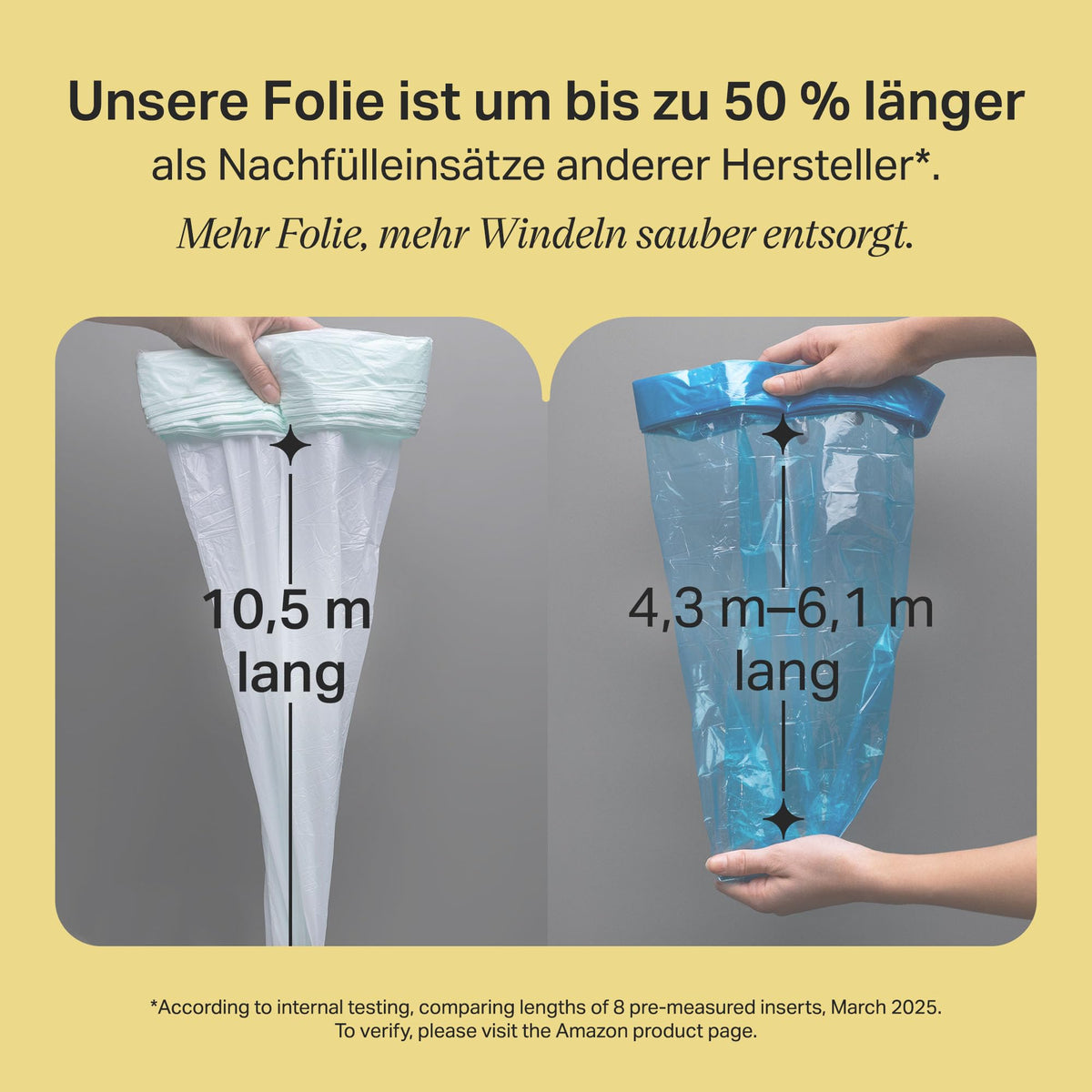 Tommee Tippee Twist & Click täitekile 6 tk, 10,5 m, kassettidele