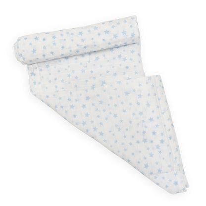 Ti TIN 100% puuvillane musliintekk, hallide tähtedega, 120×120 cm