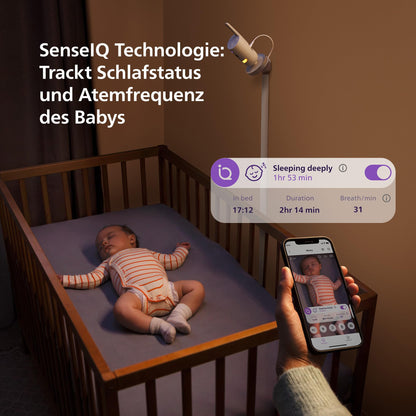 AVENT Premium Connected beebimonitor SCD974/26, 1080p HD-kaamera, rakendusega, valge