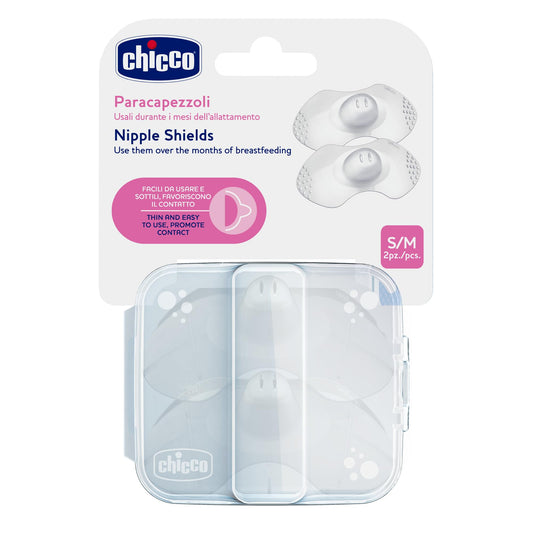 Chicco Skin to Skin rinnanibukaitsmed silikoonist, läbipaistev, suurus S/M