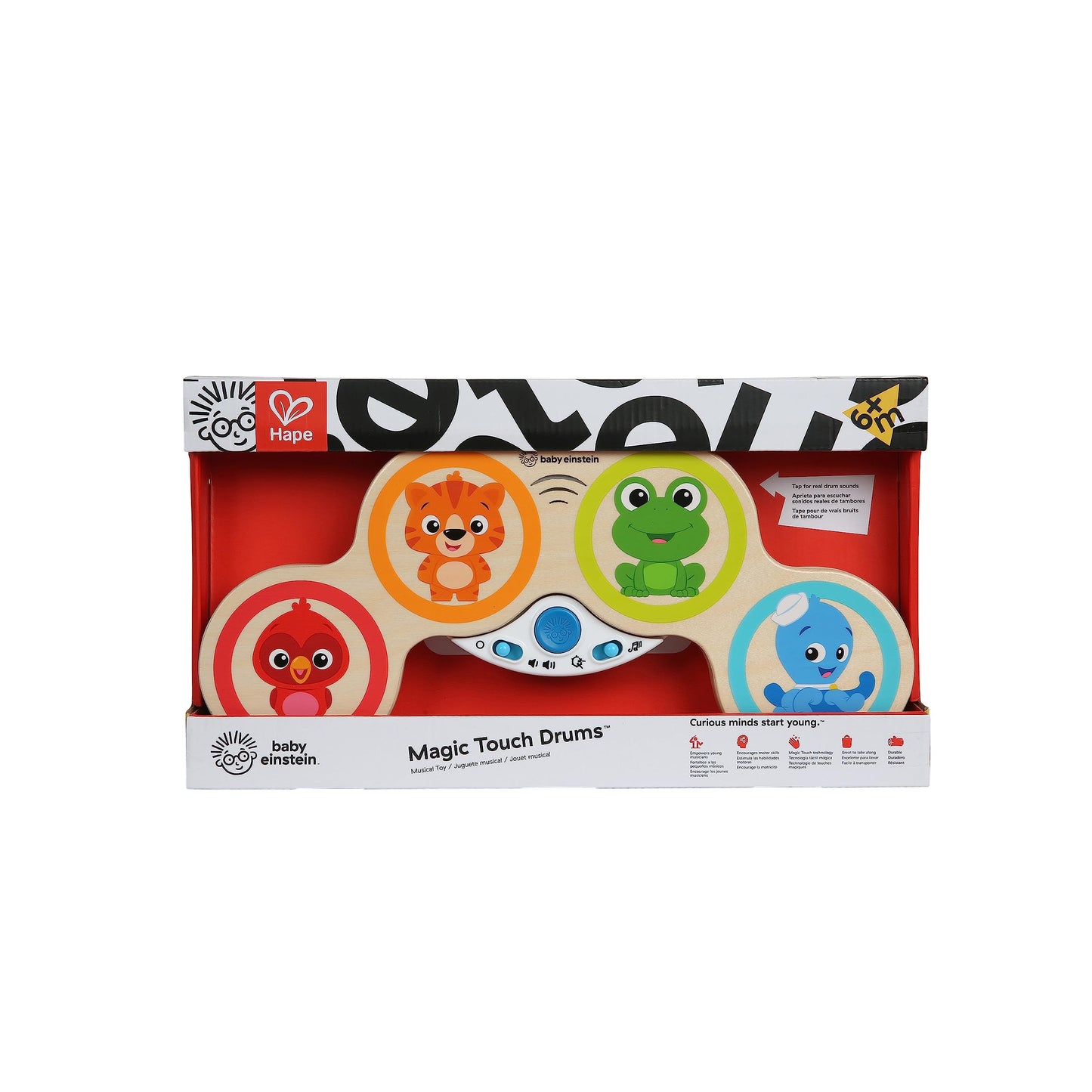 Baby Einstein Magic Touch puidust trummimänguasi, alates 6. elukuust