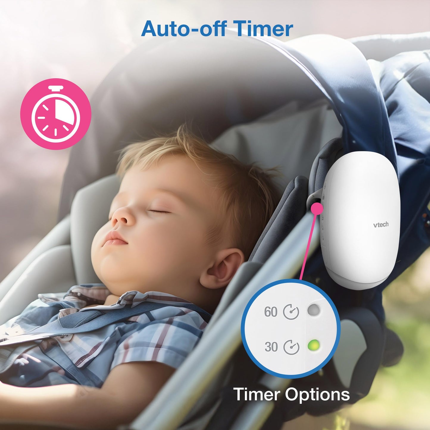 VTech V-Hush Rocker beebikäru kiigutaja, valge, BC8611