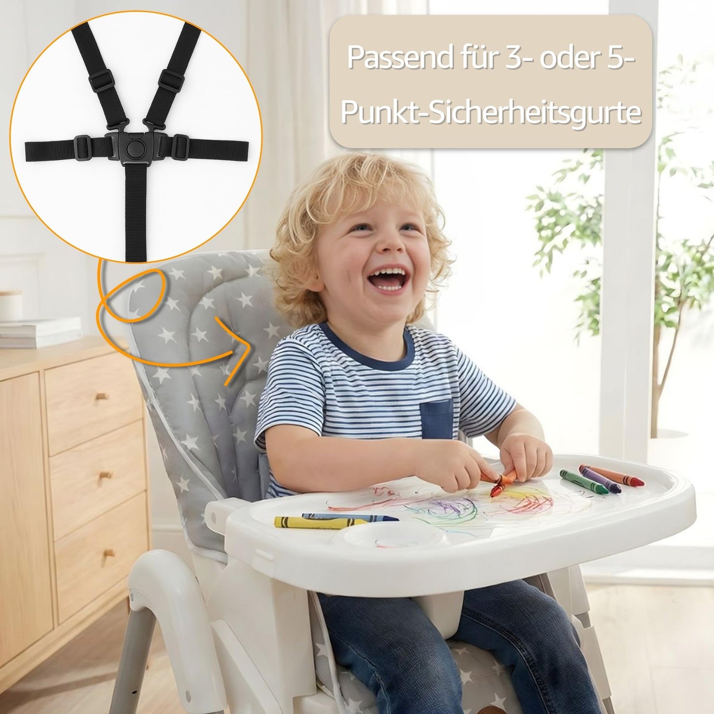 Totsy Baby söögitooli istmekate, meresinine, Oeko-Tex