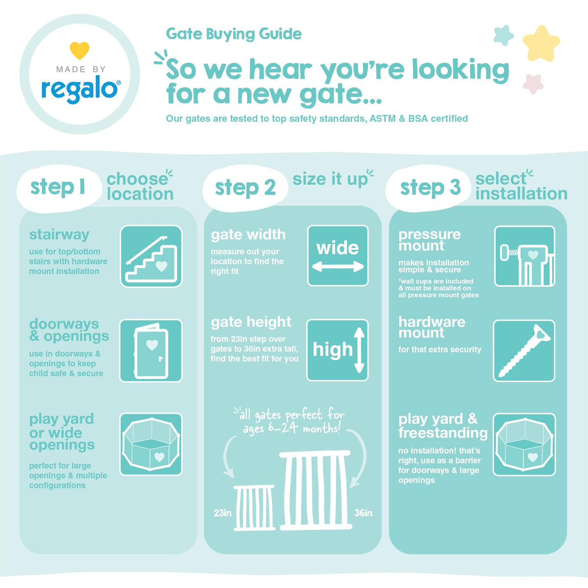 Regalo Easy Step Extra Tall turvavärav, valge, 73,6–90 cm, 91,4 cm kõrge