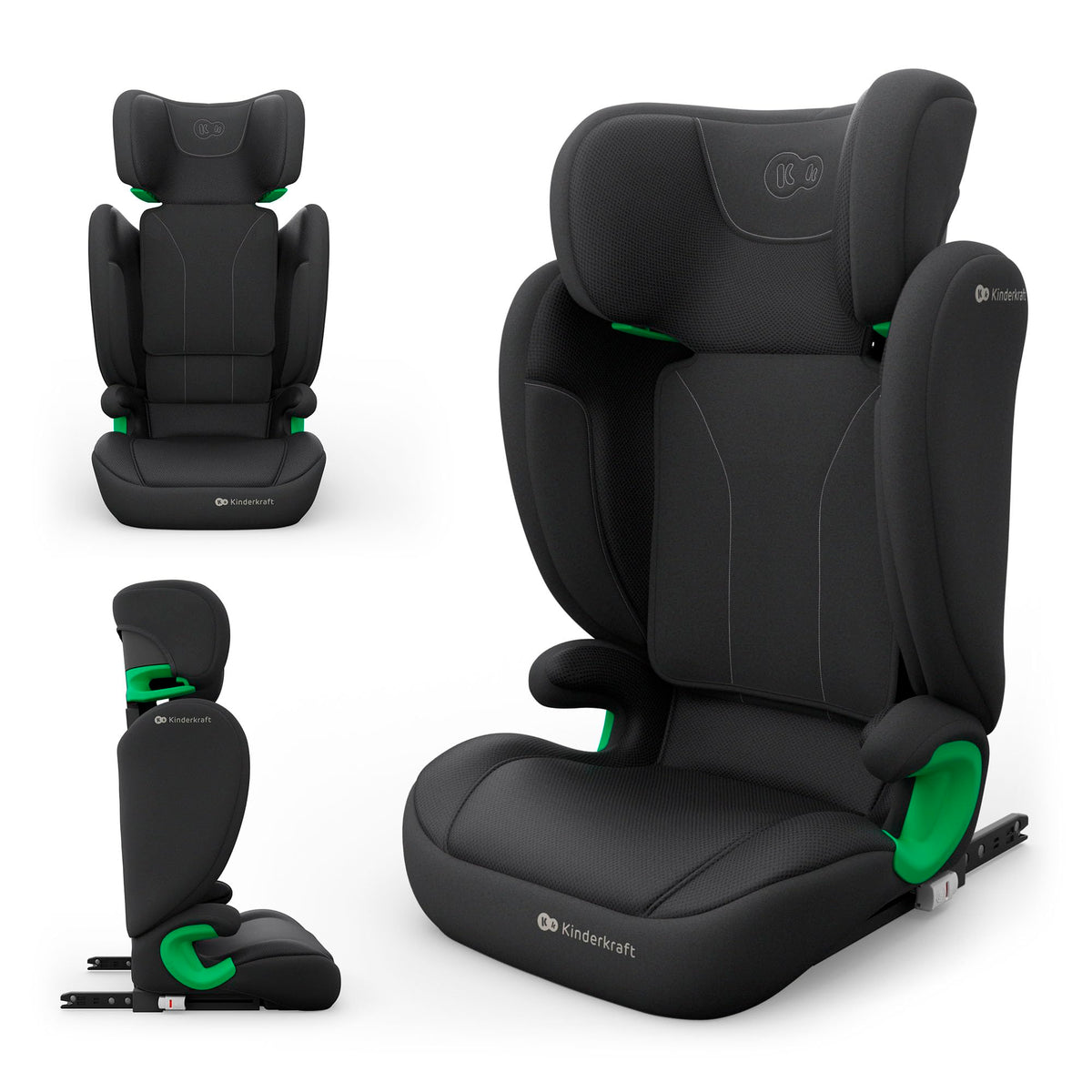 Kinderkraft JUNIOR FIX 2 PRO turvatool 100–150 cm, ISOFIX, must