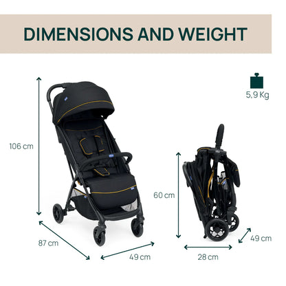 Chicco Glee stroller, black/yellow