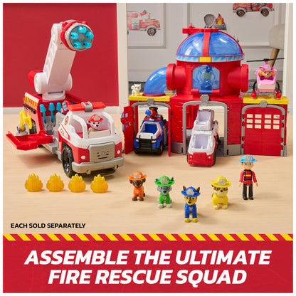 Paw Patrol Fire Rescue Deluxe Marshalli tuletõrjeauto helide, tuleefektide ja miniautoga