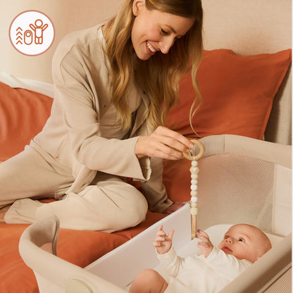 Lionelo Luna EIN vooditasku ja reisivoodi madratsiga, beež (Beige Taupe), kuni 9 kg