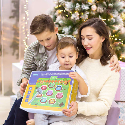 SKERITO 2-in-1 interaktiivne mutimäng "Whack-a-mole" helide ja valgusega, roheline