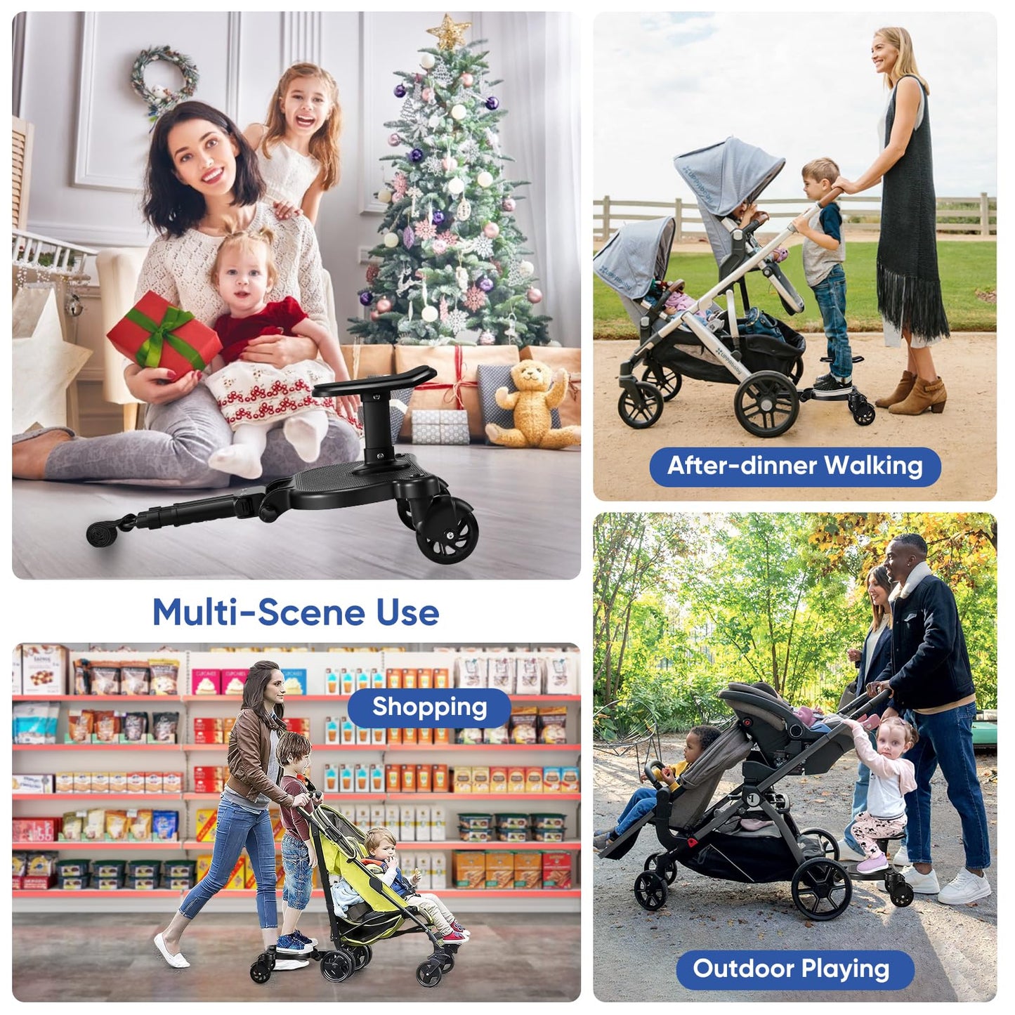 BugyKido universaalne seisulaud ja iste vankrile, koos organiseerimiskotiga, must