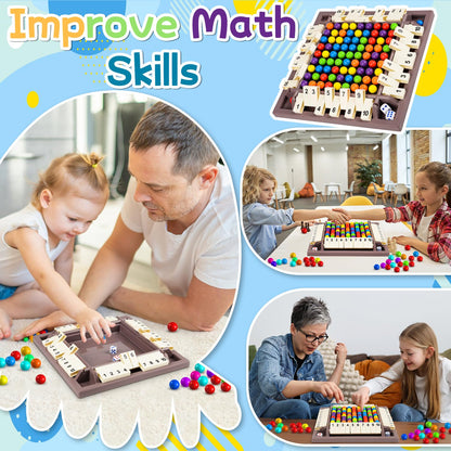 Yizemay 2-in-1 board game “Shut The Box” and rainbow beads game