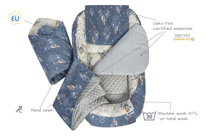 Medi Partners beebipesa komplekt vastsündinule, 5-osaline, tumesinine/unenägudepüüdja