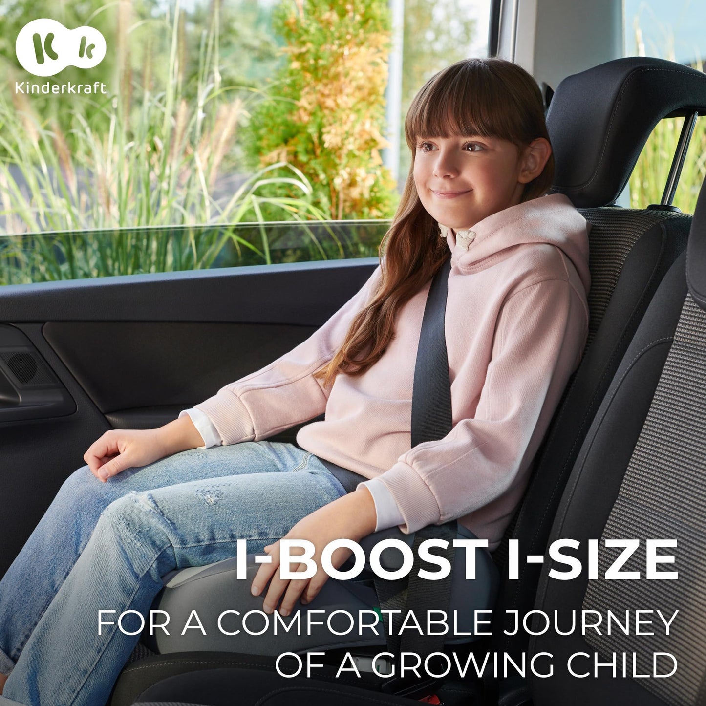 Kinderkraft I-Boost turvatool i-Size 135-150 cm, roheline