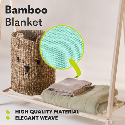 lionelo musliintekk Bamboo Baby Blanket 100 x 75 cm, münt