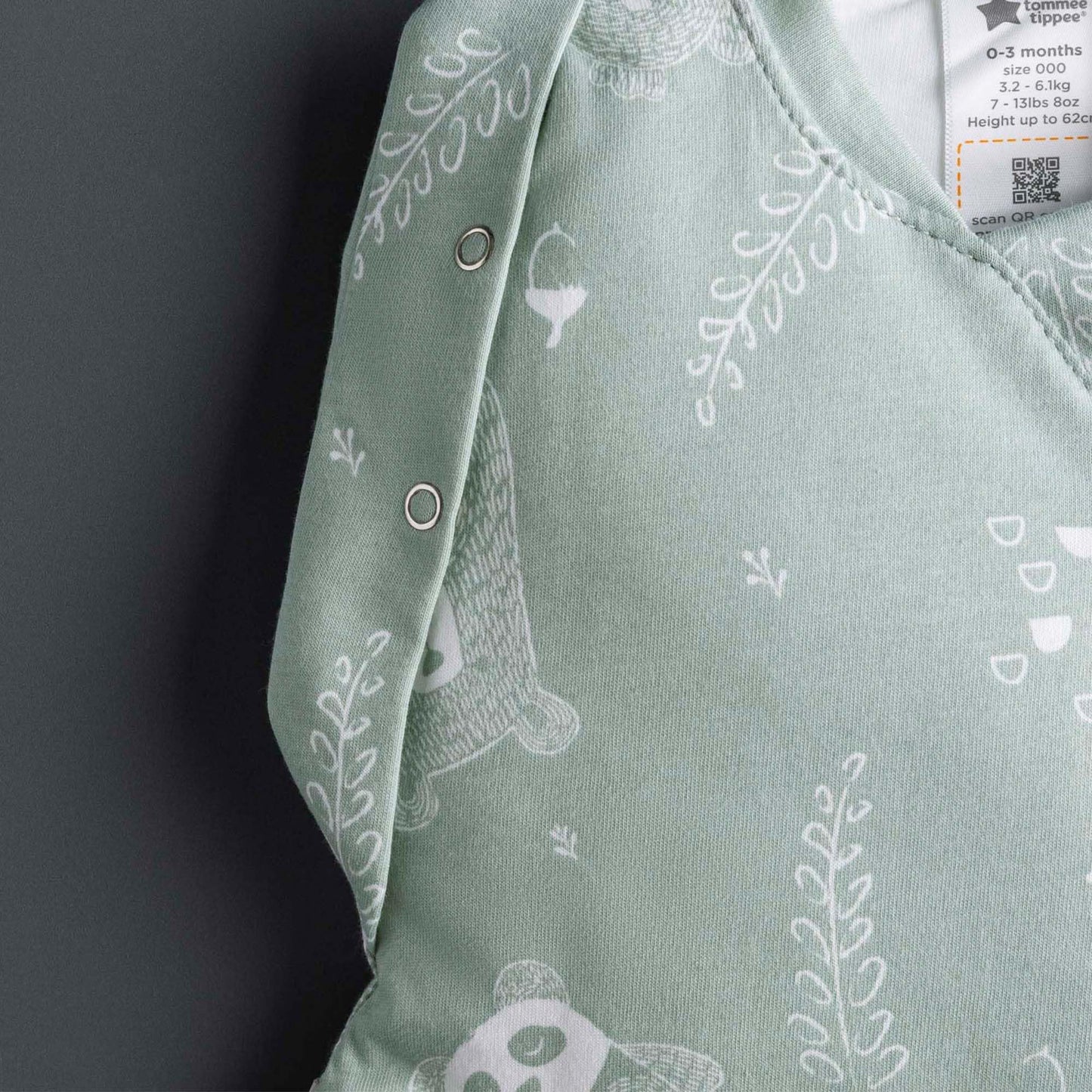 Tommee Tippee vastsündinu mähkimiskott/magamiskott 0–3 kuud, 2.5 TOG, Woodland Grofriends