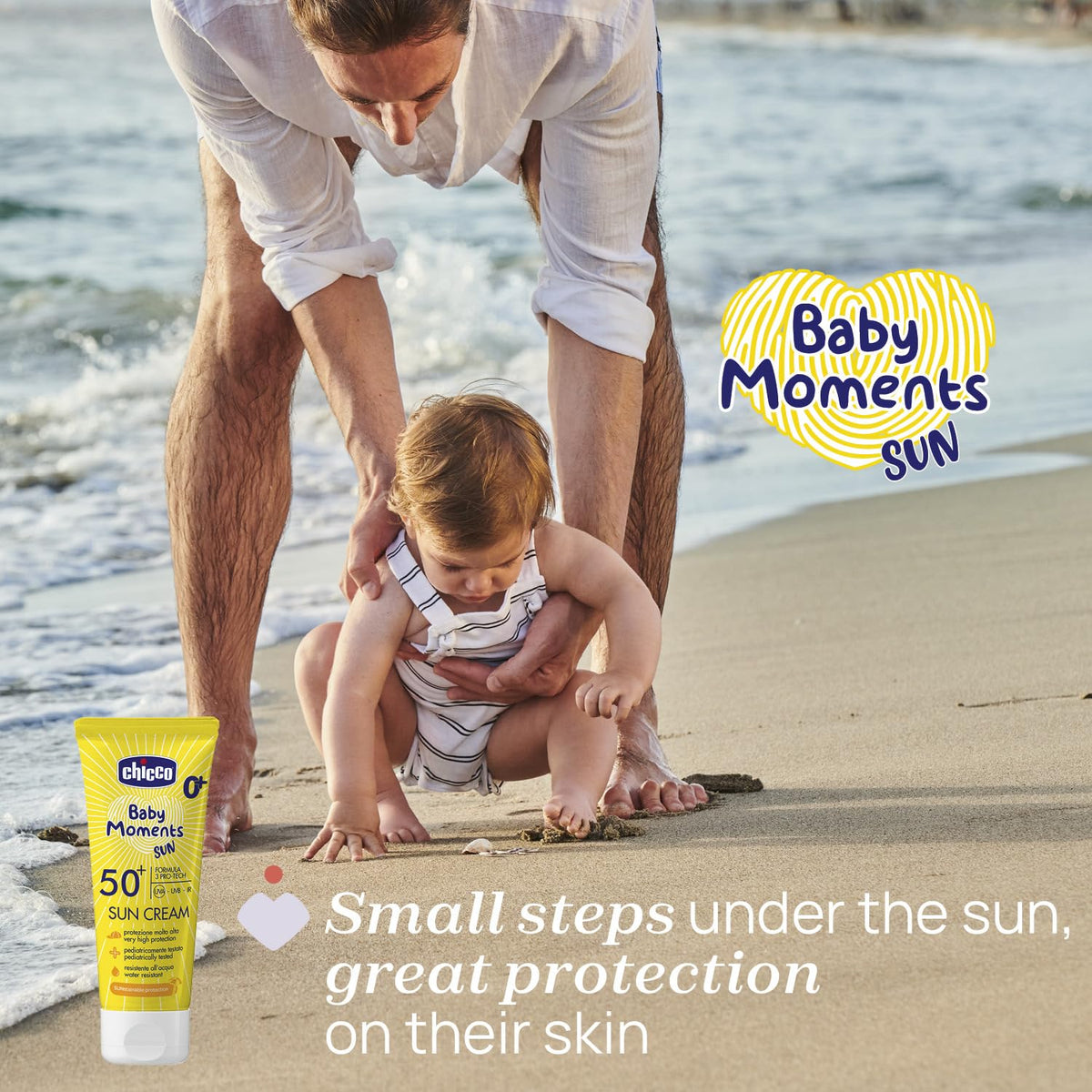 Chicco päikesekreem lastele SPF 50+, veekindel, 75 ml