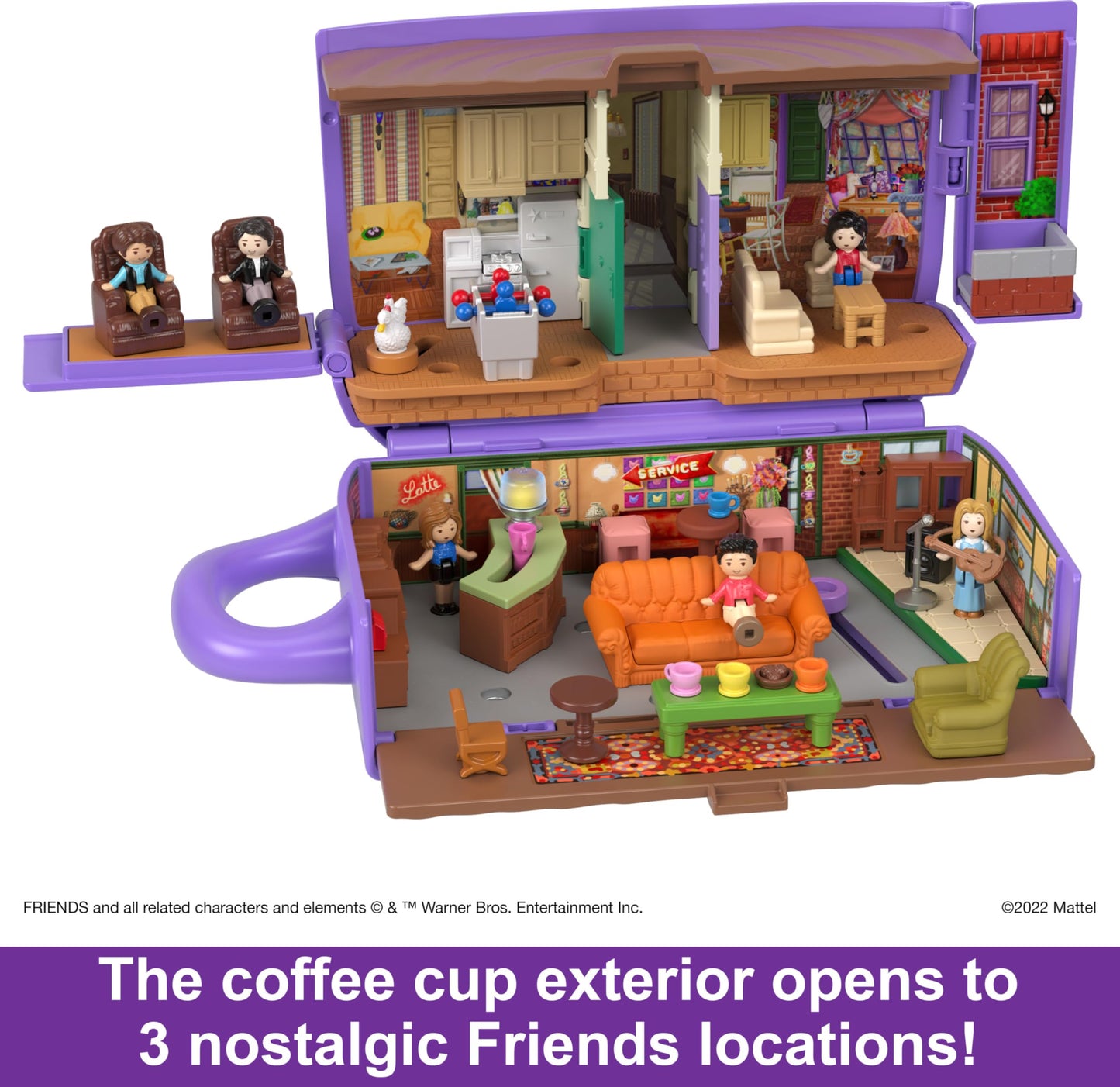 Polly Pocket Friends erikollektsiooni mängukarp 6 tegelase ja 9 aksessuaariga