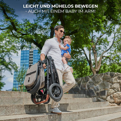 Kinderkraft ESME 2-ühes lapsevanker kuni 25 kg, hall