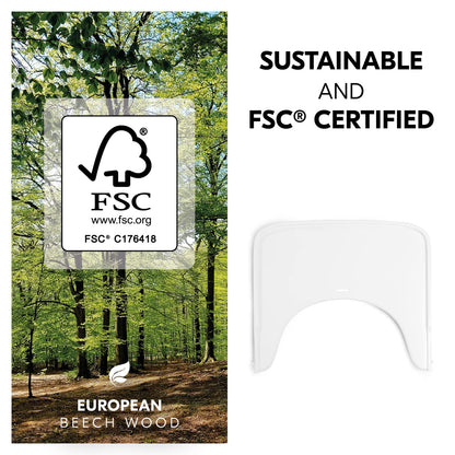 hauck Alpha+ puidust söögialus, valge, FSC® pöökpuust