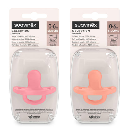 Suavinex SX Pro silikoonist luttide komplekt, 0–6 kuud, roosa 2tk